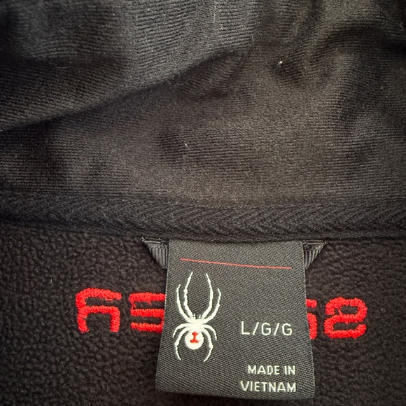 Spyder Men’s Bandit Half Zip Jacket Black size Large L - Picture 5 of 5